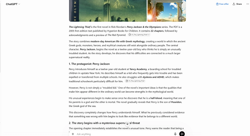 ChatGPT Reads PDF