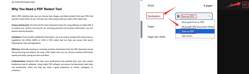 Copy Text from a Password-Protected or Restricted PDF-Way 1