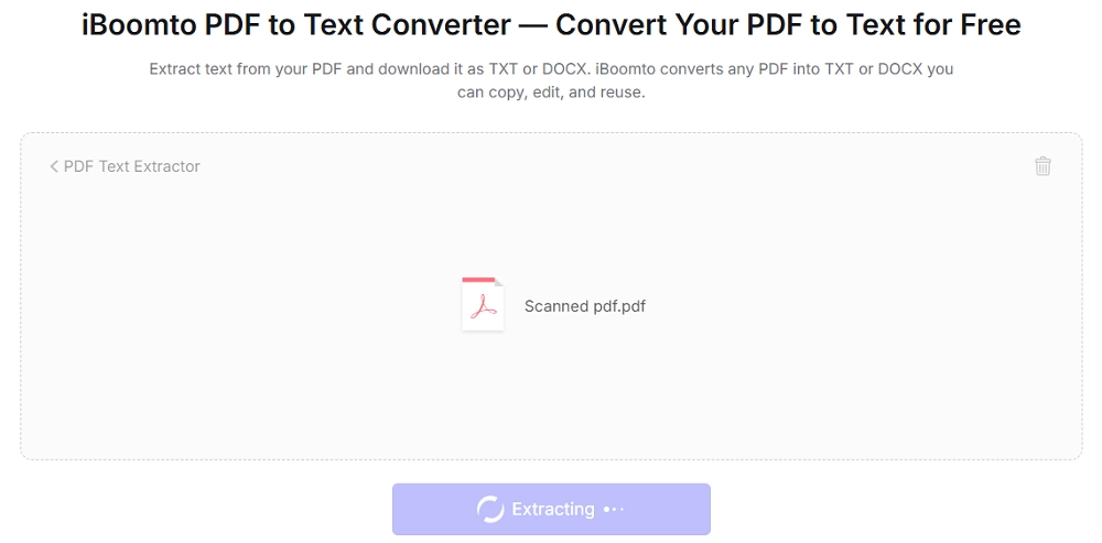 Extract Text from a PDF with iBoomto Online-1