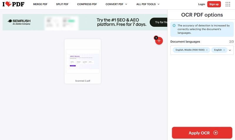 How to Make PDF Searchable on iLovePDF