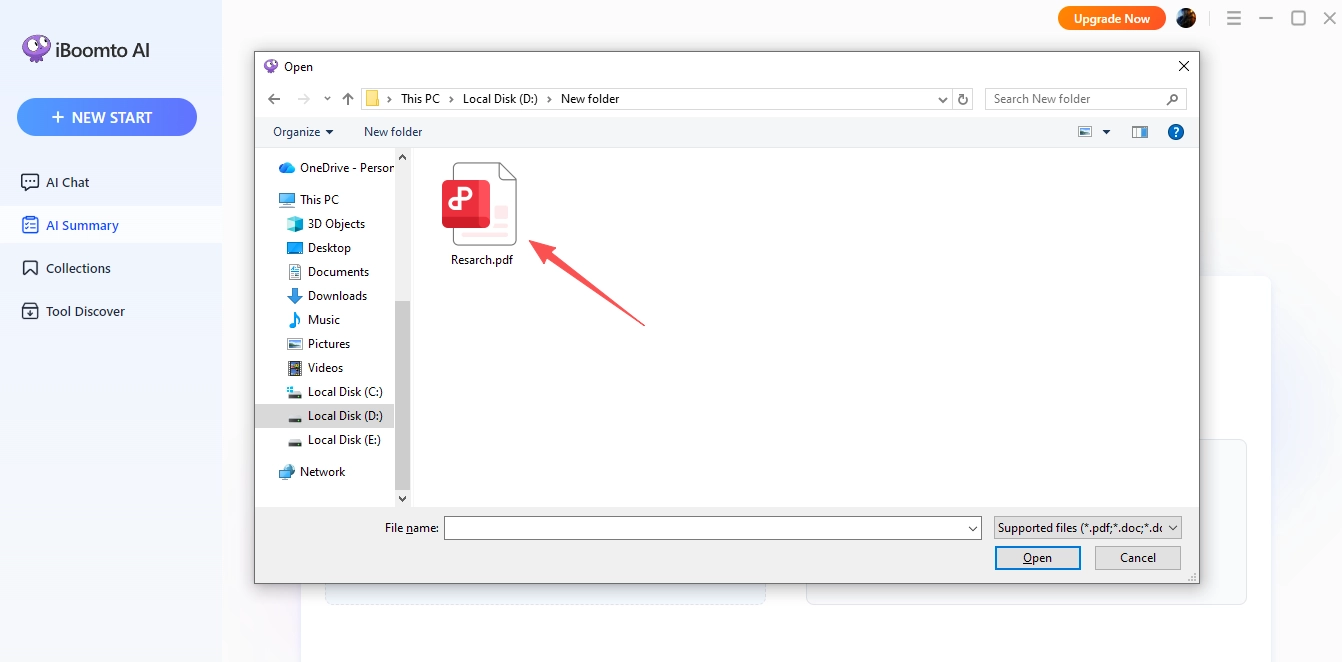 Open your pdf