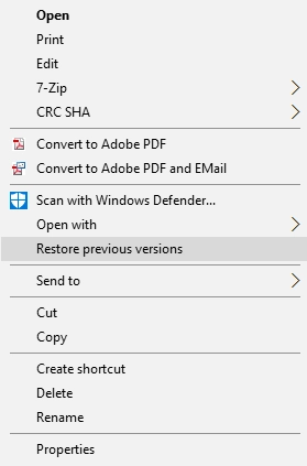 Restore the Previous Version of PDF