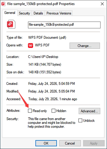 Unmark Read-only in Windows System