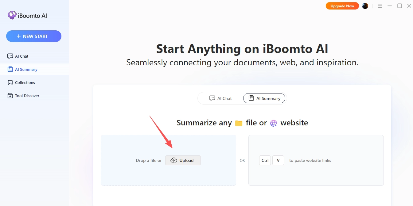 Click upload button