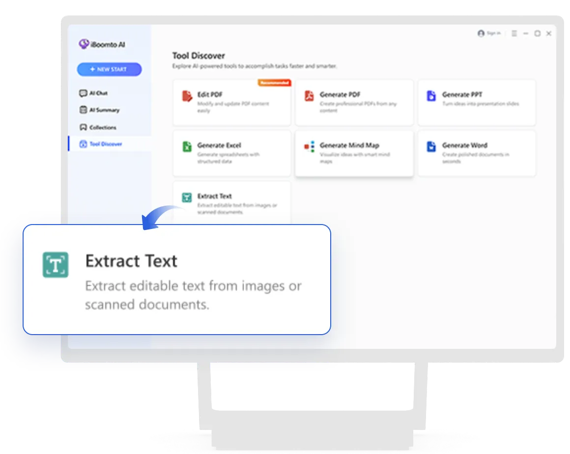 iBoomto AI Extract Text from Images