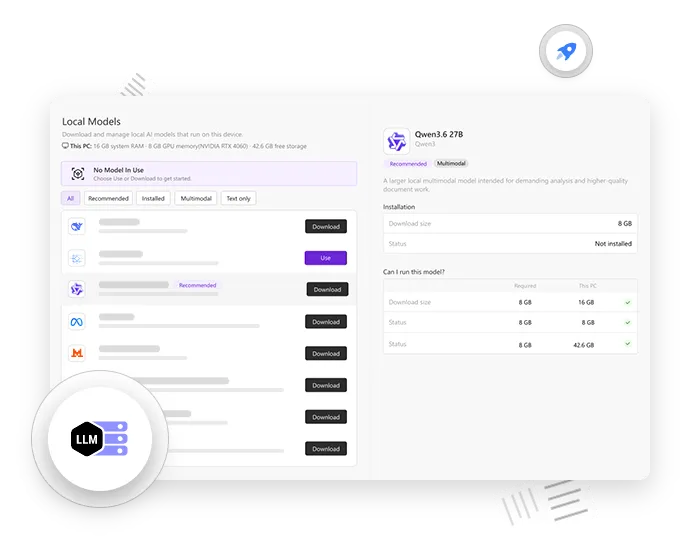 Local AI Models for Documents