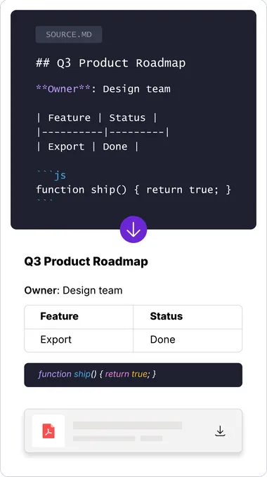 Markdown to PDF Live Preview Mobile