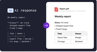 Turn ChatGPT & Claude Responses into Clean, Ready-to-Share PDFs