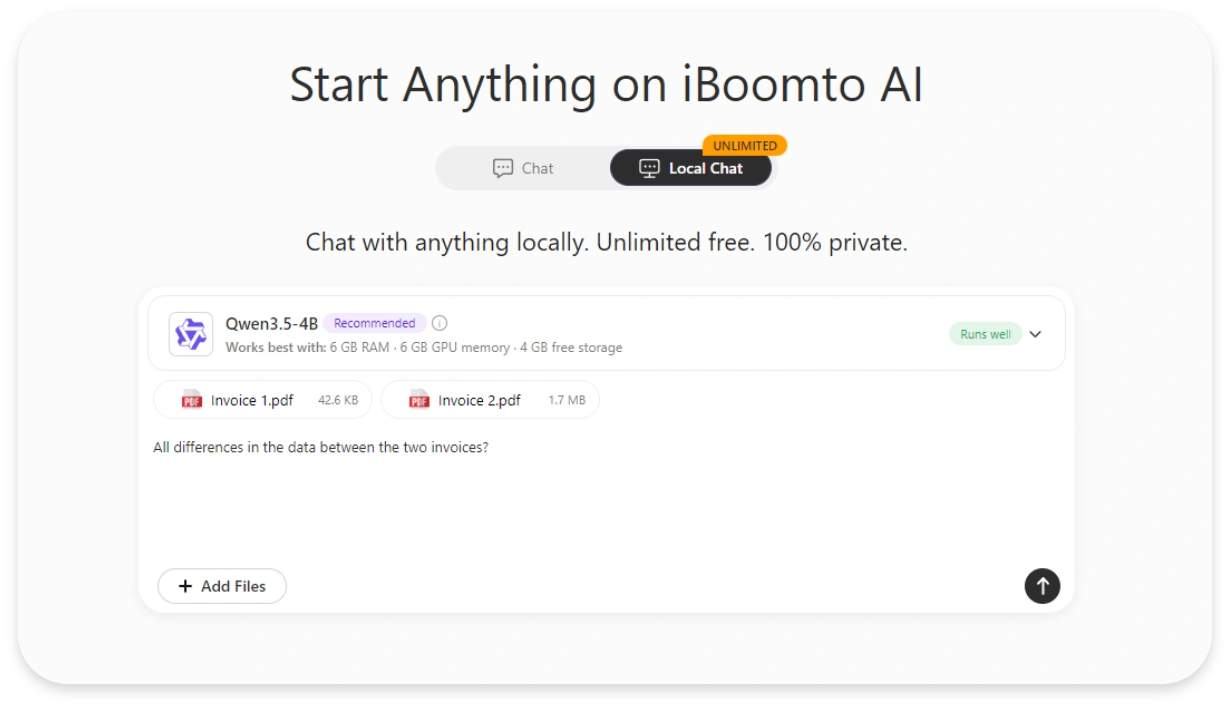 Compare Files with Local AI