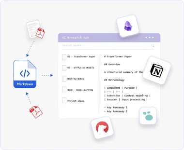 PDF to Markdown for Note Systems